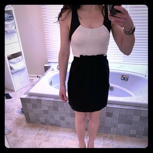 BCBG Max Azria xs black and cream mini dress